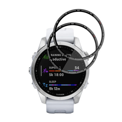 Folie Protectie Techsuit Nano Flex pentru Garmin Fenix 7S, Set 2 bucati, Plastic, Neagra
