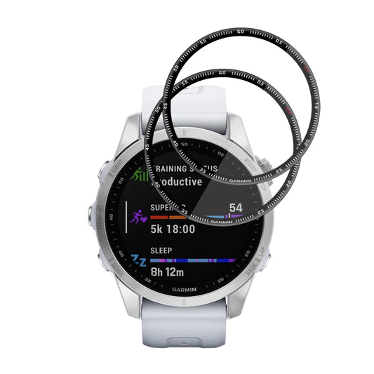 Folie Protectie Techsuit Nano Flex pentru Garmin Fenix 7S, Set 2 bucati, Plastic, Neagra
