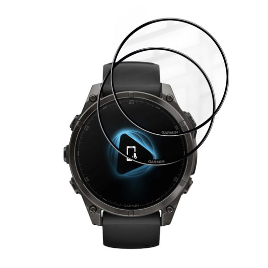 Folie Protectie Techsuit Nano Flex pentru Garmin Fenix 8 Pro 47mm / 8 47mm, Set 2 bucati, Plastic, Neagra