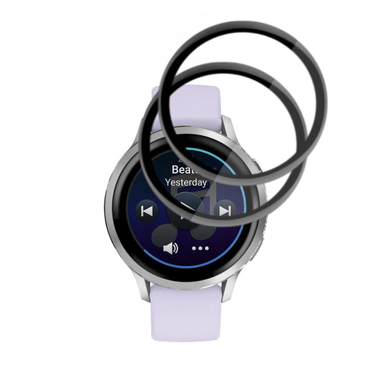 Folie Protectie Techsuit Nano Flex pentru Garmin Venu 4 41mm, Set 2 bucati, Plastic, Neagra