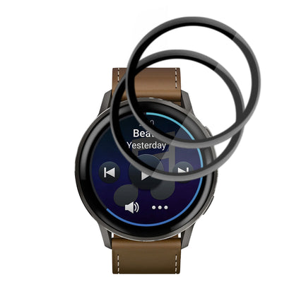 Folie Protectie Techsuit Nano Flex pentru Garmin Venu 4 45mm, Set 2 bucati, Plastic, Neagra