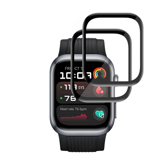 Folie Protectie Techsuit Nano Flex pentru Huawei Watch D2, Set 2 bucati, Plastic, Neagra