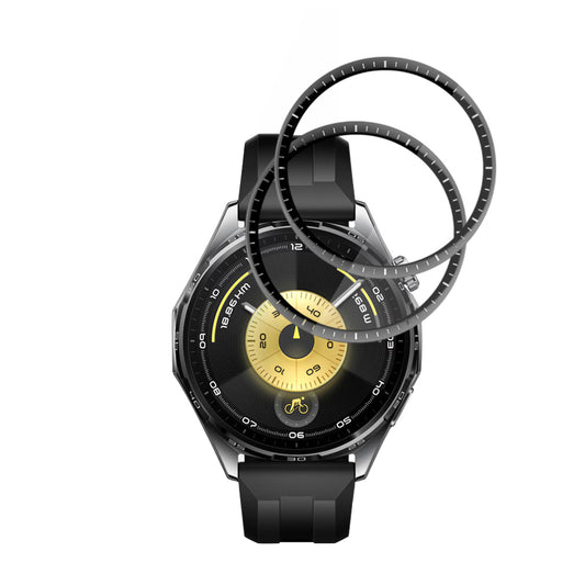 Folie Protectie Techsuit Nano Flex pentru Huawei Watch GT 6 46mm, Set 2 bucati, Plastic, Neagra