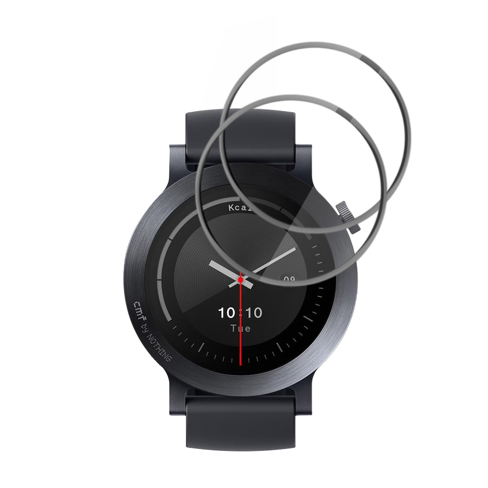 Folie Protectie Techsuit Nano Flex pentru Nothing CMF Watch 3 Pro, Set 2 bucati, Plastic, Neagra