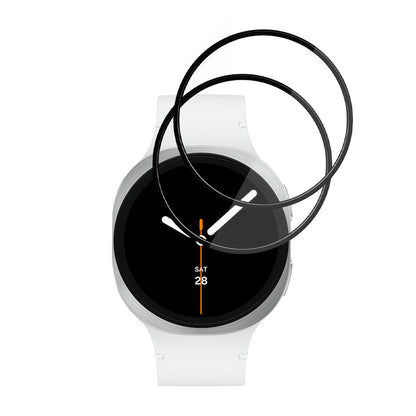 Folie Protectie Techsuit Nano Flex pentru Samsung Galaxy Watch8 44mm, Set 2 bucati, Plastic, Neagra