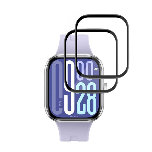 Folie Protectie Techsuit Nano Flex pentru Xiaomi Redmi Watch 5, Set 2 bucati, Plastic, Neagra