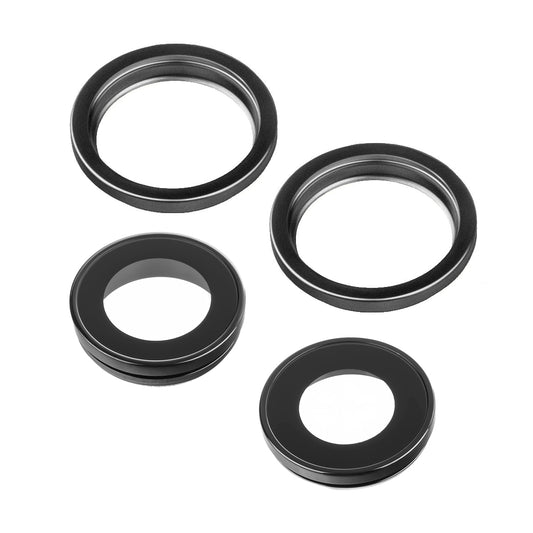 Geam Camera Spate Apple iPhone 13 mini, Wide + UltraWide, cu Rama, Negru
