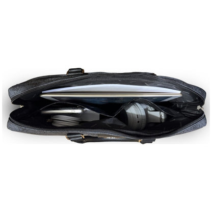 Geanta Guess 4G Round Classic Logo pentru Laptop 16inch, Neagra