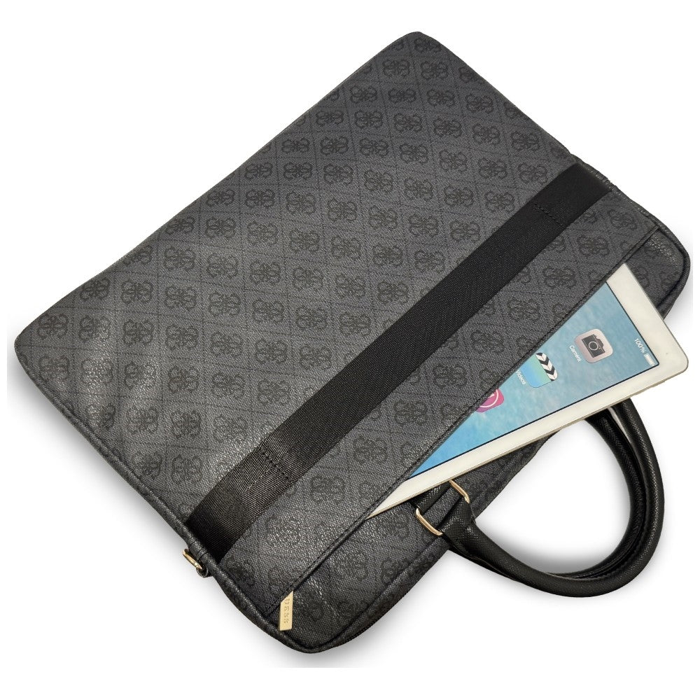 Geanta Guess 4G Round Classic Logo pentru Laptop 16inch, Neagra