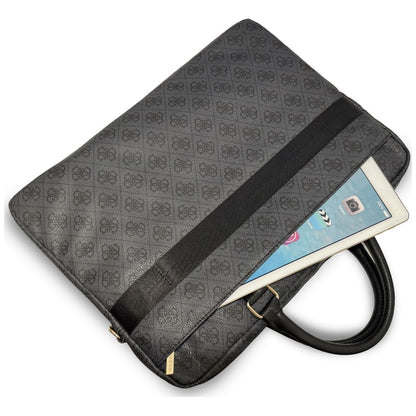 Geanta Guess 4G Round Classic Logo pentru Laptop 16inch, Neagra