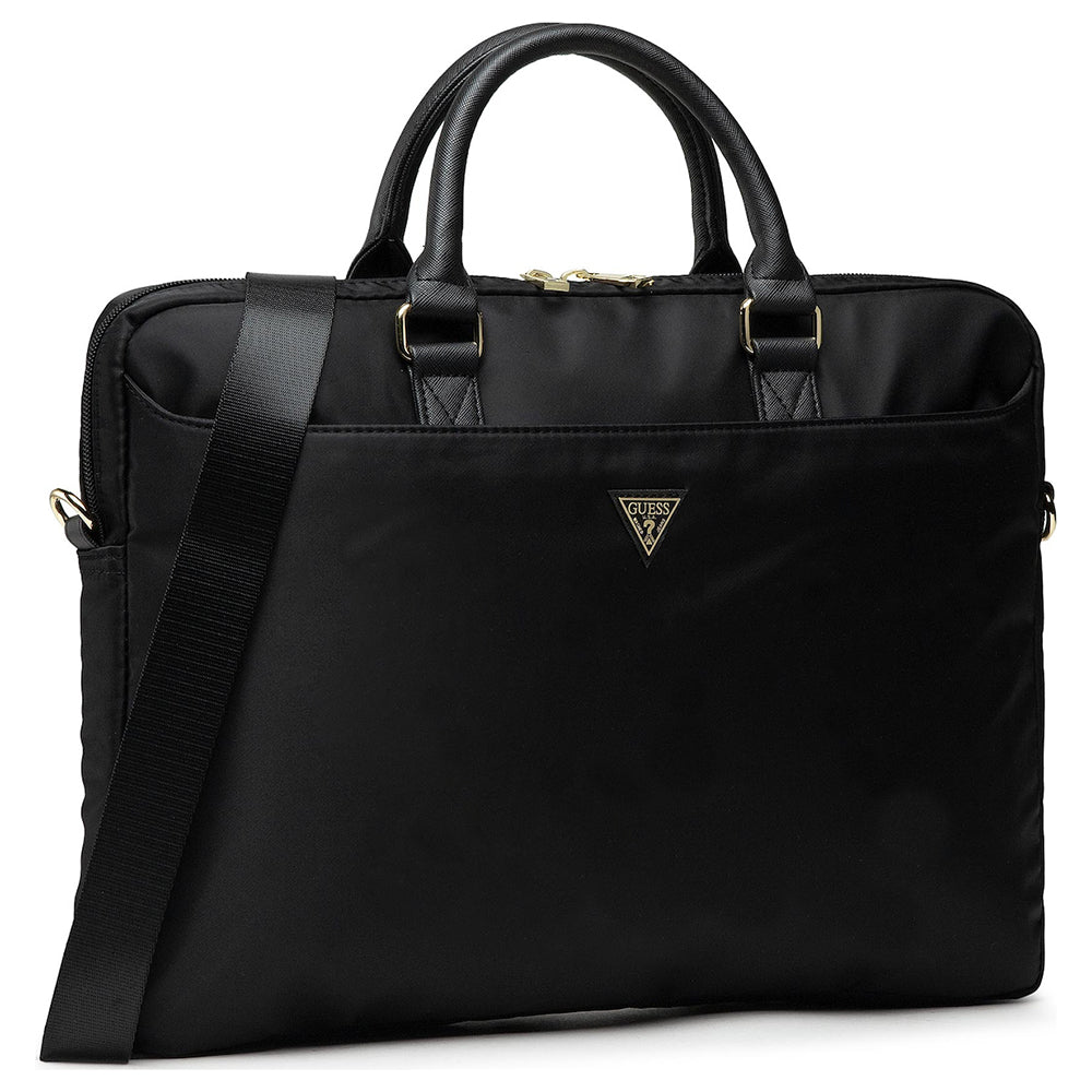 Geanta Guess Triangle Logo pentru Laptop 16inch, Neagra
