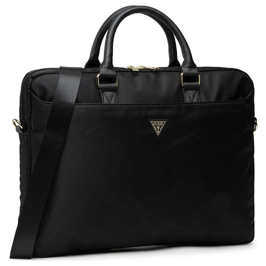 Geanta Guess Triangle Logo pentru Laptop 16inch, Neagra