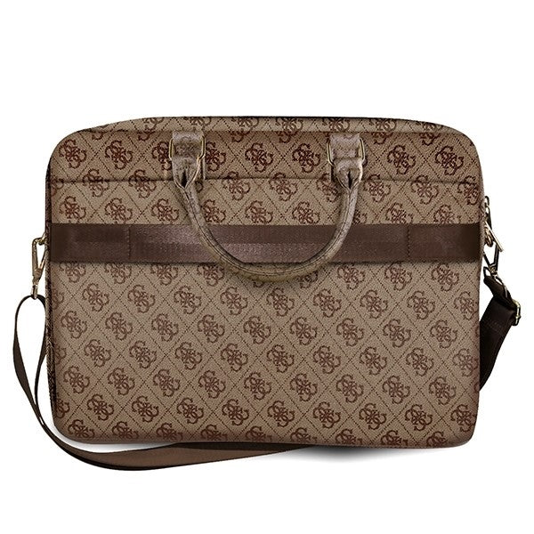 Geanta Guess 4G Metal Logo pentru Laptop 15inch - 16inch, Maro