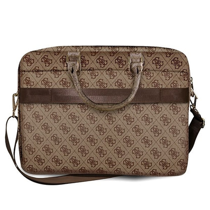 Geanta Guess 4G Metal Logo pentru Laptop 15inch - 16inch, Maro