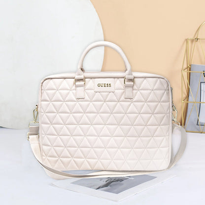Geanta Guess Quilted pentru Laptop 15inch, Roz