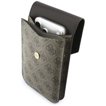 Geanta Universala pentru Telefon, Guess, 4G Grained Classic Logo, Maro