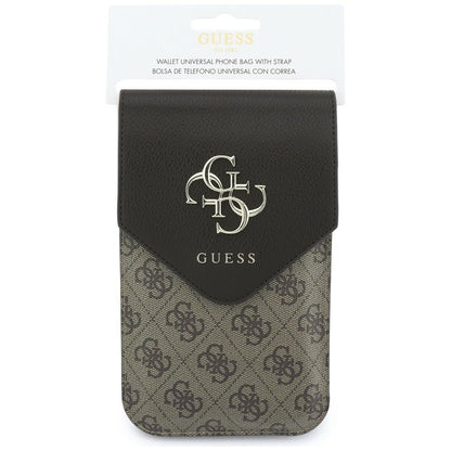 Geanta Universala pentru Telefon, Guess, 4G Grained Classic Logo, Maro