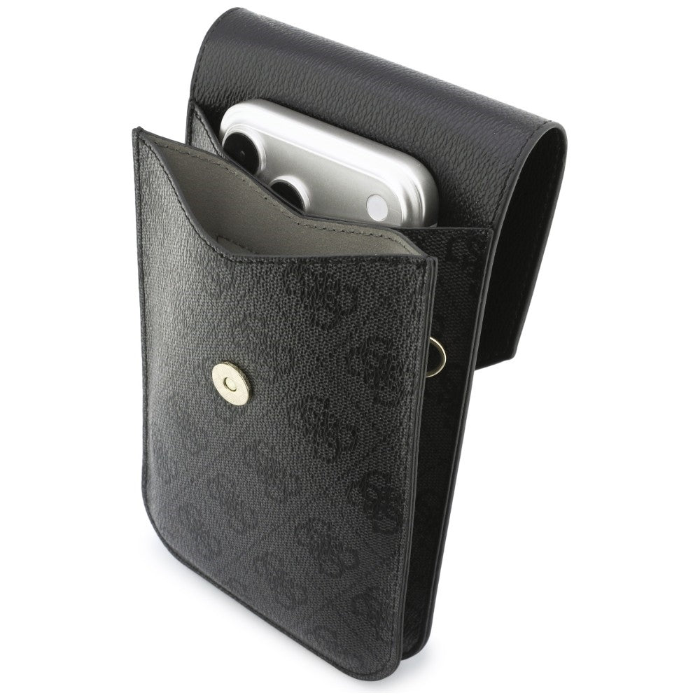 Geanta Universala pentru Telefon, Guess, 4G Grained Classic Logo, Neagra