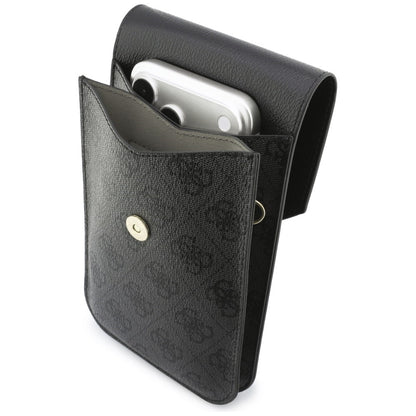 Geanta Universala pentru Telefon, Guess, 4G Grained Classic Logo, Neagra