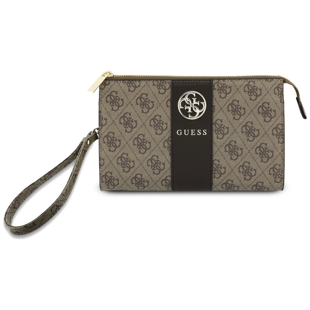 Geanta Universala pentru Telefon, Guess, 4G Round Classic Logo Stripe, Maro