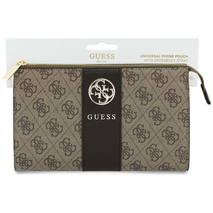 Geanta Universala pentru Telefon, Guess, 4G Round Classic Logo Stripe, Maro