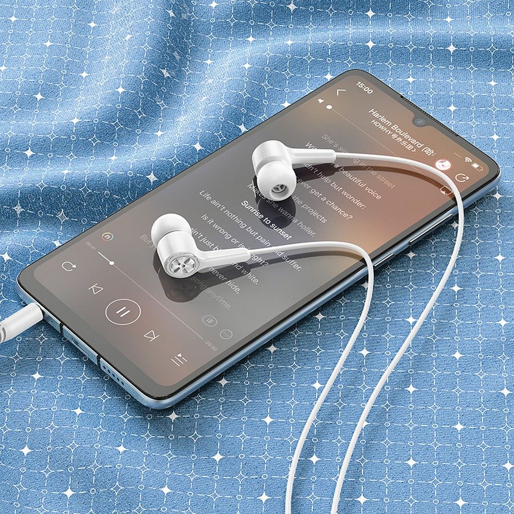 Handsfree 3.5mm HOCO M104, Alb