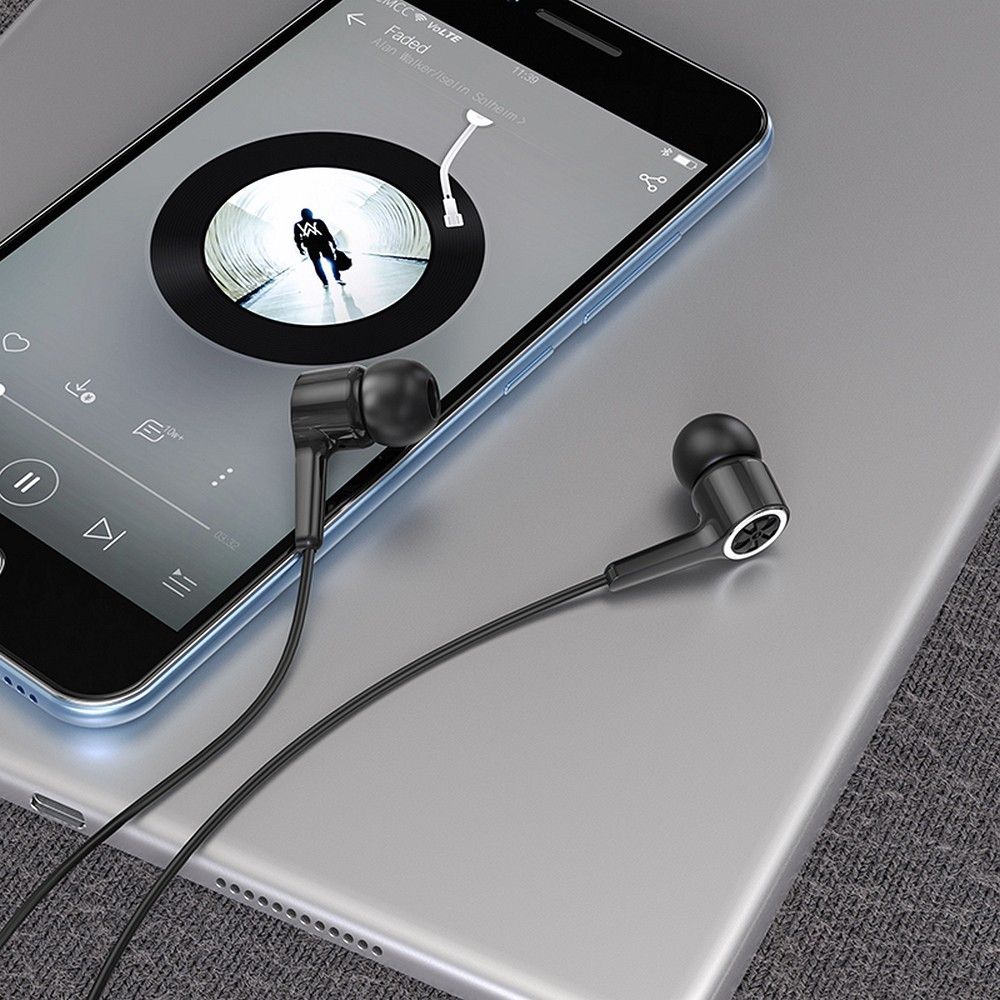 Handsfree 3.5mm HOCO M104, Negru