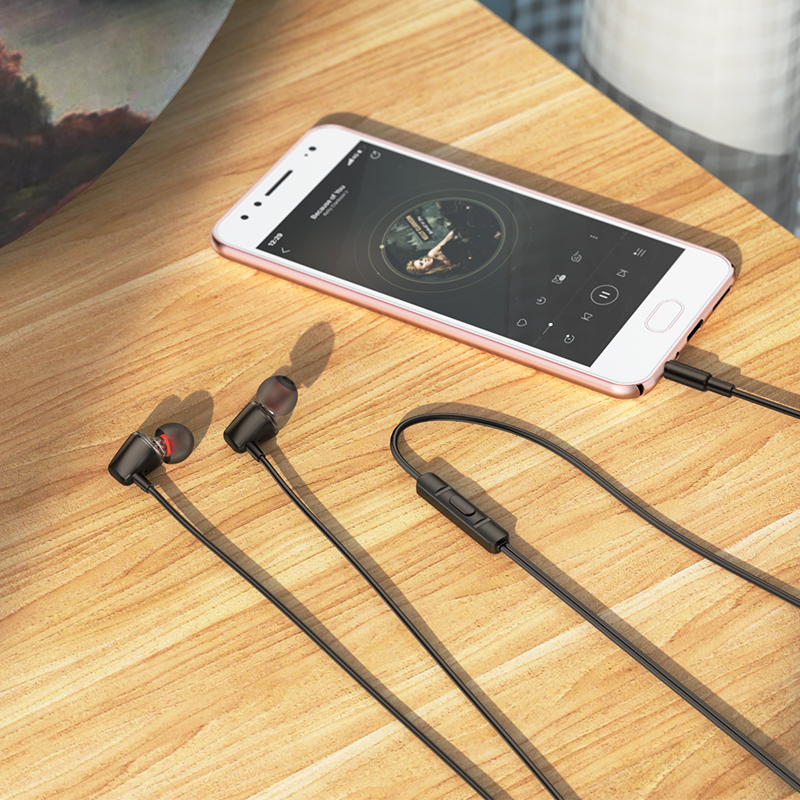 Handsfree 3.5mm HOCO M107, Negru