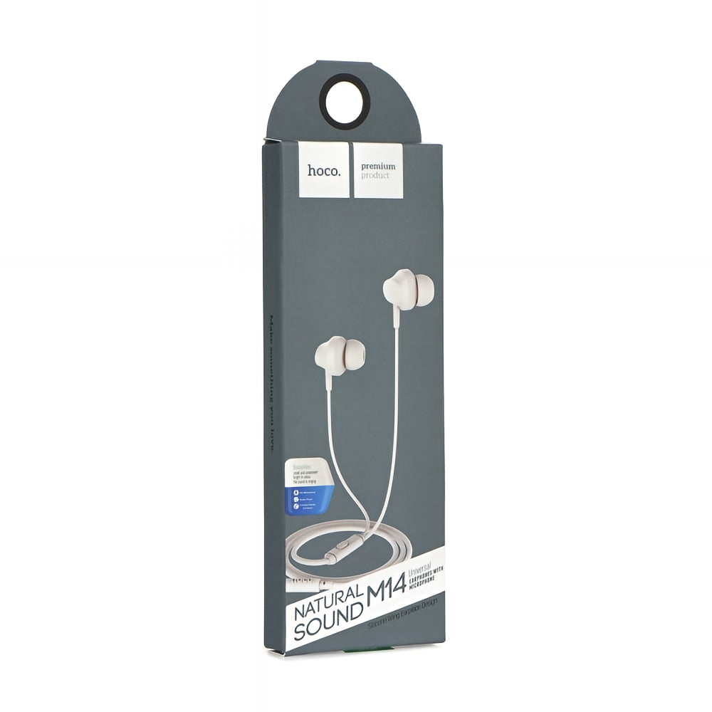 Handsfree 3.5mm HOCO M14, Alb