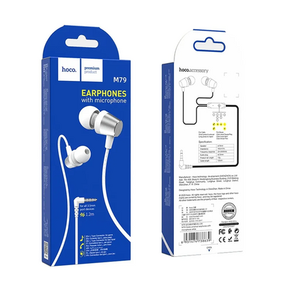 Handsfree 3.5mm HOCO M79, Alb