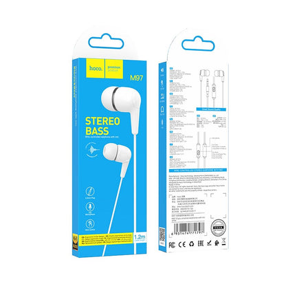Handsfree 3.5mm HOCO M97, Alb