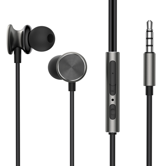 Handsfree 3.5mm Joyroom JR-EW03, Gri