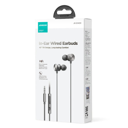 Handsfree 3.5mm Joyroom JR-EW03, Gri