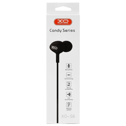 Handsfree 3.5mm XO Design S6, Negru
