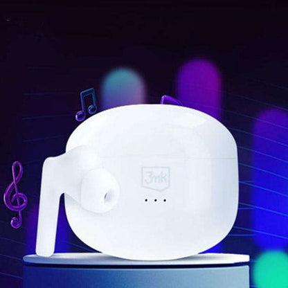 Handsfree Bluetooth 3MK LIFEPODS, TWS, ANC, Alb