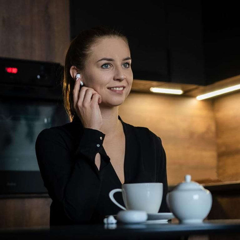 Handsfree Bluetooth 3MK LIFEPODS, TWS, ANC, Alb