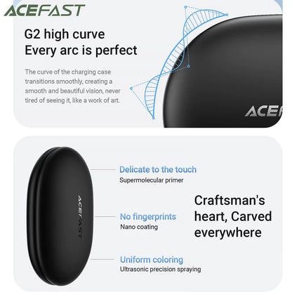 Handsfree Bluetooth Acefast FA002, TWS, Alb