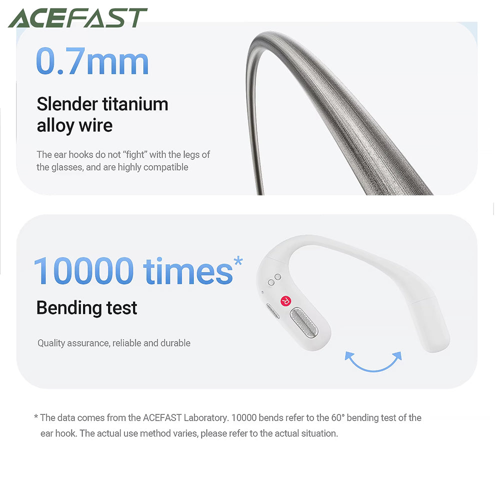 Handsfree Bluetooth Acefast FA002, TWS, Alb