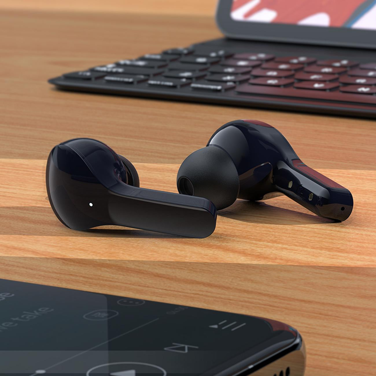 Handsfree Bluetooth Acefast T6, TWS, Bleumarin