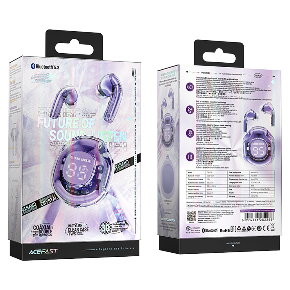 Handsfree Bluetooth Acefast T8, TWS, Mov