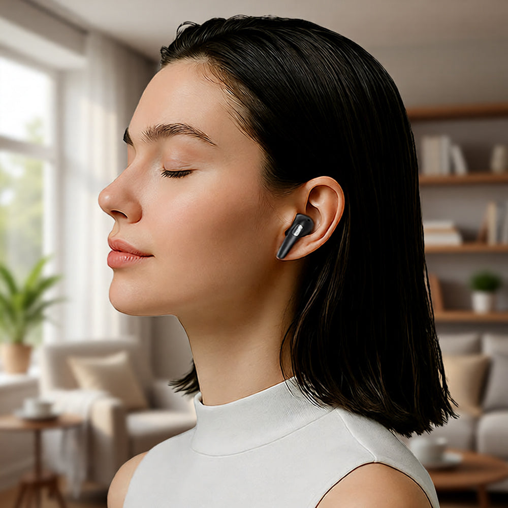 Handsfree Bluetooth Acefast W3, TWS, ANC, Negru