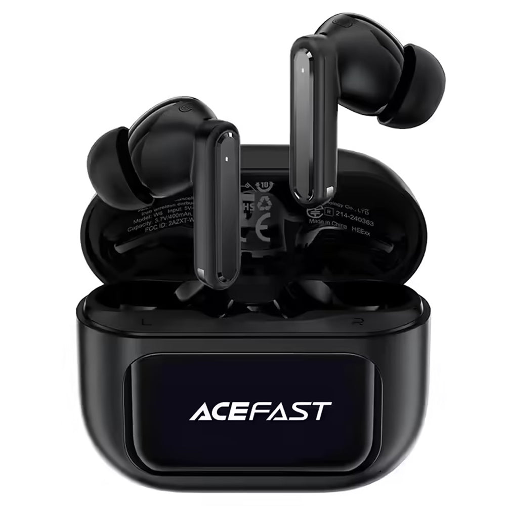 Handsfree Bluetooth Acefast W6, TWS, ANC, Negru