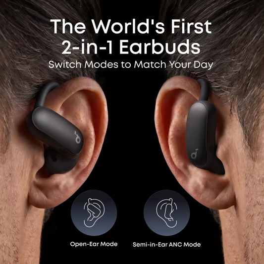 Handsfree Bluetooth Anker SoundCore AeroFit 2 Pro, TWS, ANC, MultiPoint, Negru A3875G11
