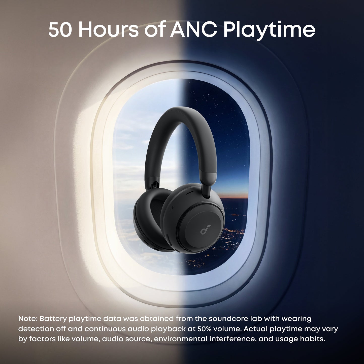 Handsfree Bluetooth Anker SoundCore Space 2, A2DP, ANC, Negru D1402G11