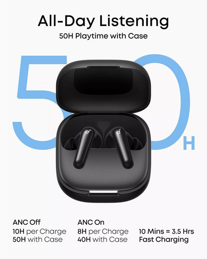 Handsfree Bluetooth Anker SoundCore R60i, TWS, ANC, Negru D1202G11