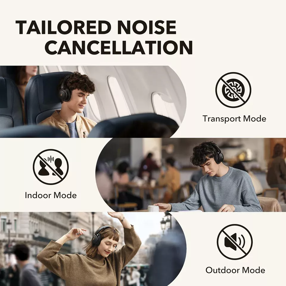Handsfree Bluetooth Anker SoundCore Q30, A2DP, ANC, Negru A3028313