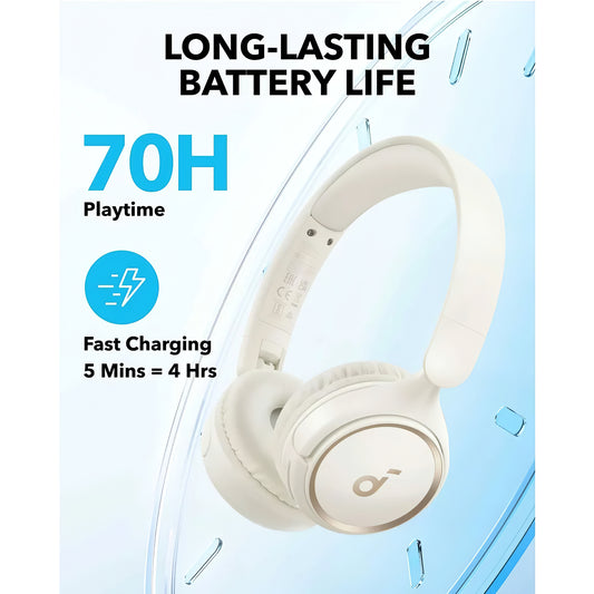 Handsfree Bluetooth Anker SoundCore H30i, Multipoint, A2DP, Alb A3012G21