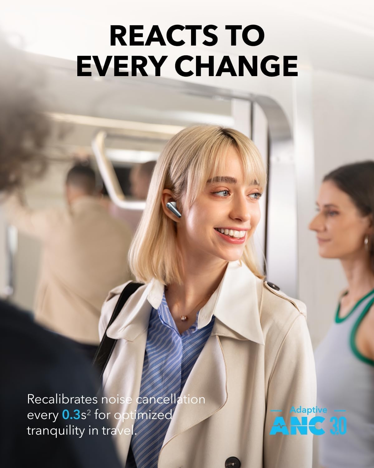 Handsfree Bluetooth Anker Soundcore Liberty 4 Pro, TWS, ANC, Alb A3954G21