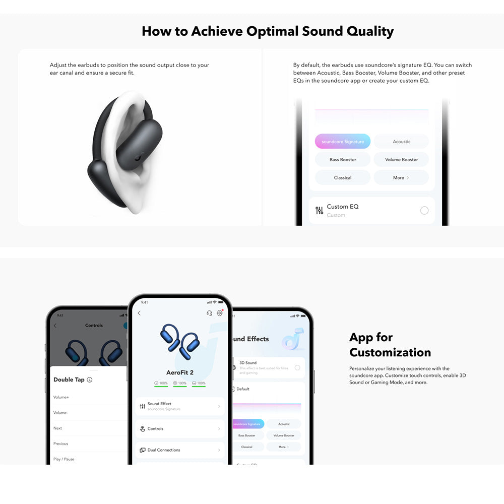 Handsfree Bluetooth Anker SoundCore AeroFit 2, TWS, Albastru A3874G31