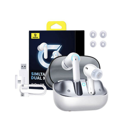 Handsfree Bluetooth Baseus AeQur G10, TWS, Alb A00055400221-00